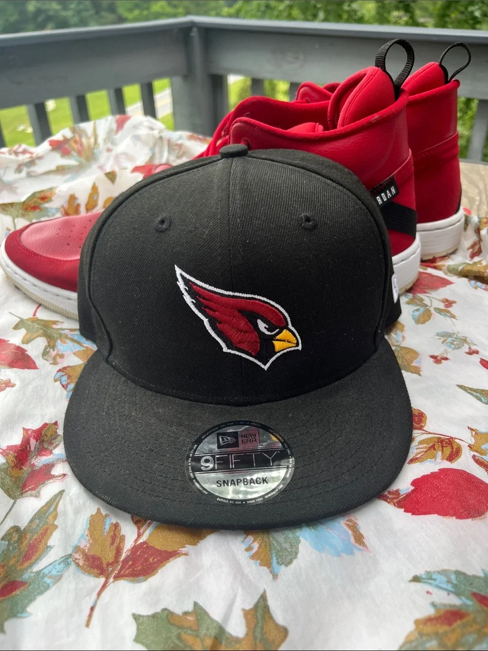 New Era Black and Red Arizona Cardinals Snapback Cap